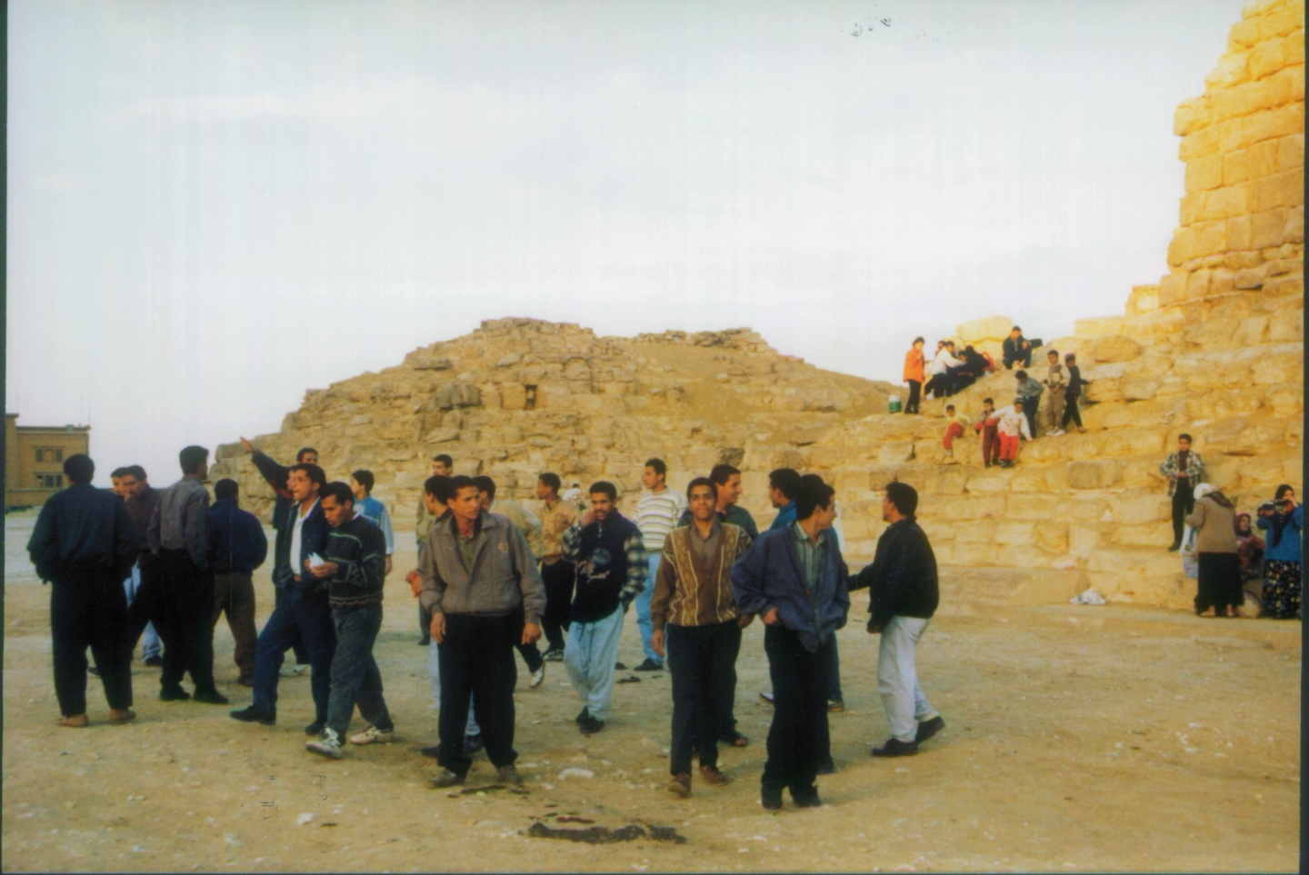 People at Pyramids of Giza Egypt 1998