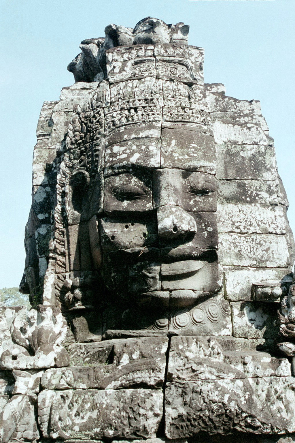 Ankor Wat face in rock - Cambodia 2003