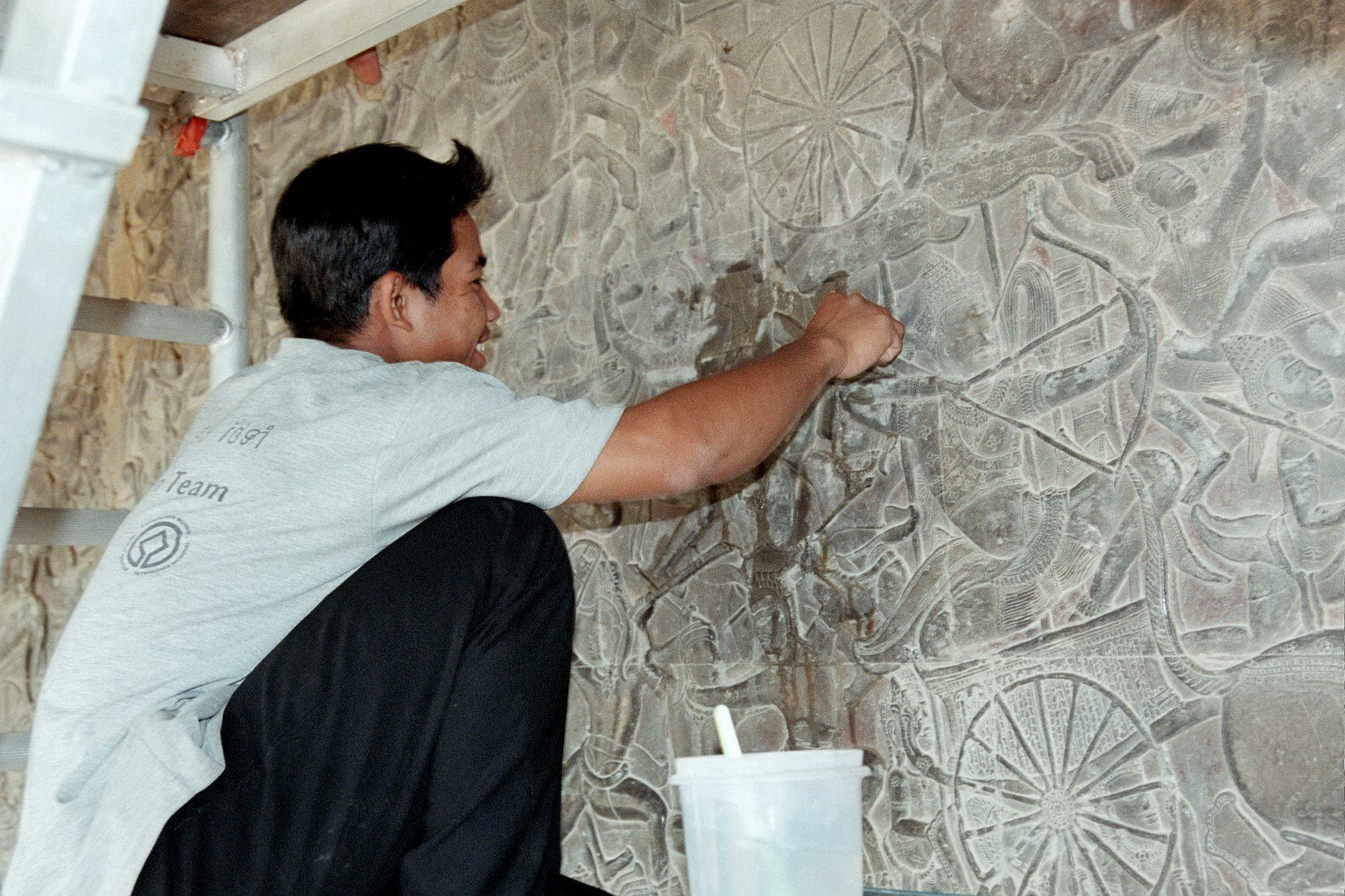 Ankor Wat restoration - Cambodia 2003