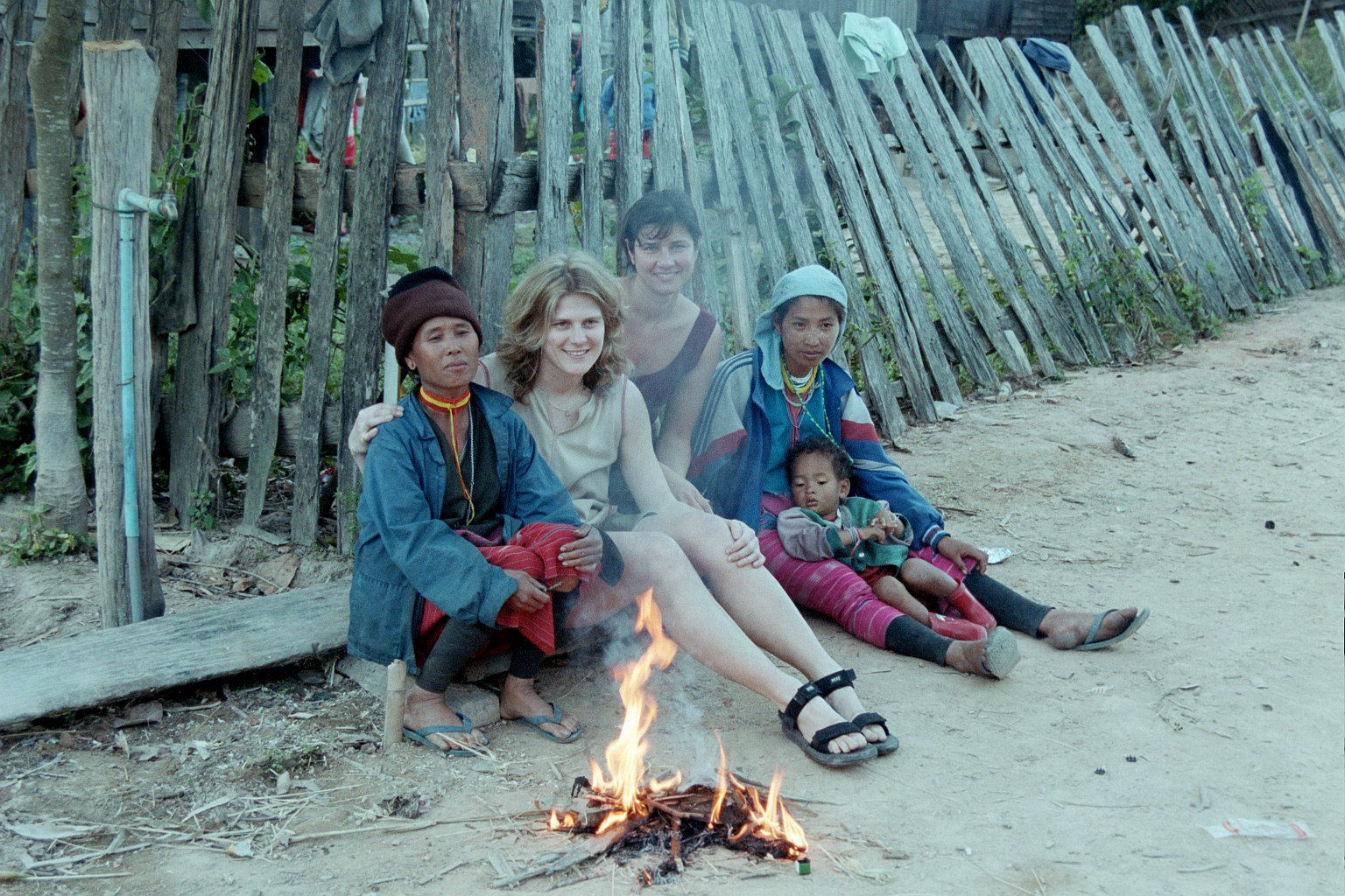 Tourists visit local tribe in North Thailand - Mar 2003