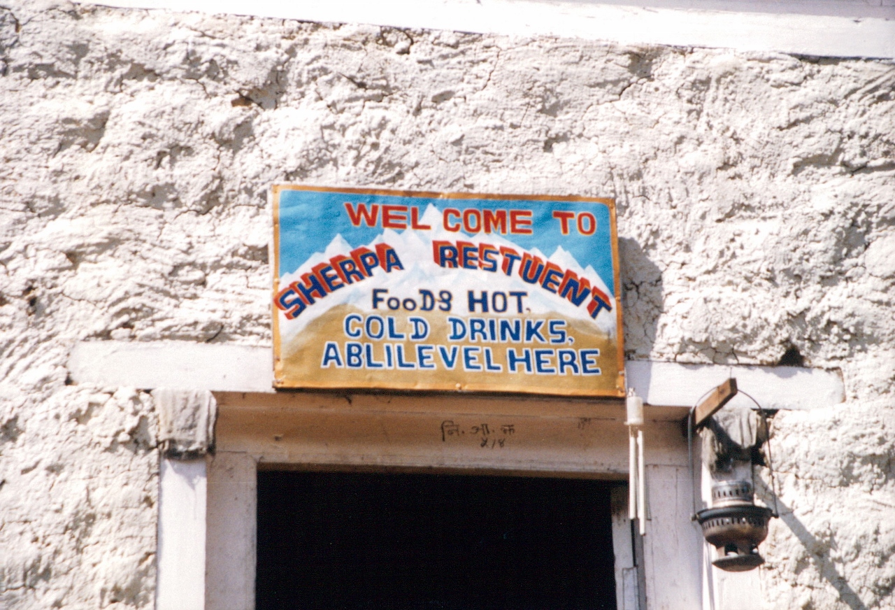 Teahouses - Trekking in Nepal Solukhumbu 1998