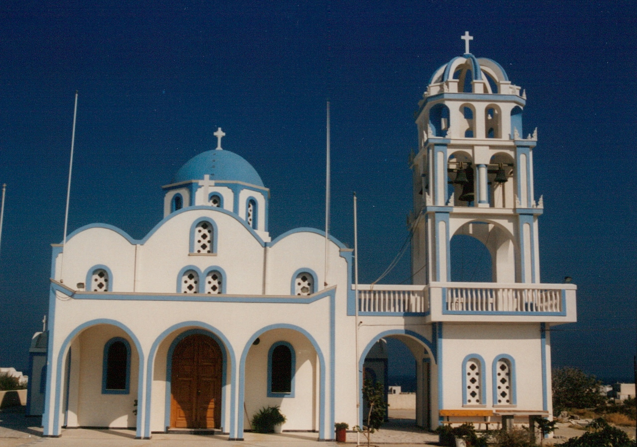 church santorini island greece 1995