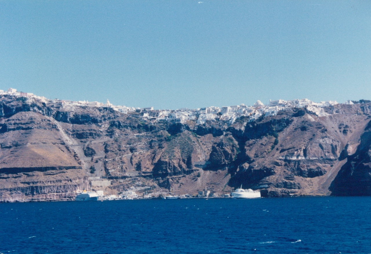 far view of santorini island greece 1995