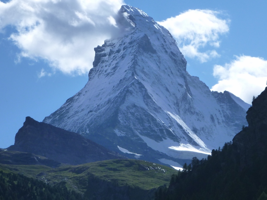 matterhorn mountain zermatt switzerland aug