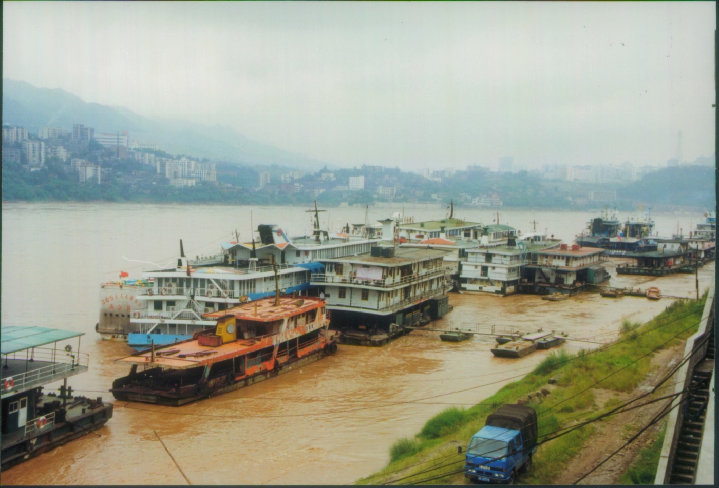 ferries in chongqing on yangtze river china in 1999
