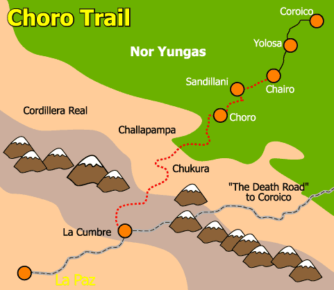 el choro trek map